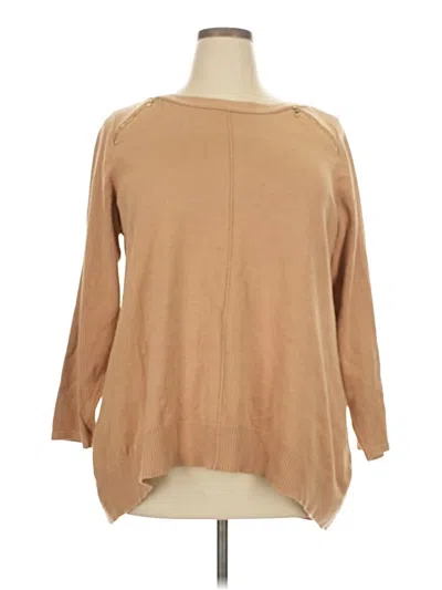 Pre-owned Rafaella Pullover Sweater In Tan