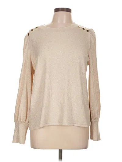 Pre-owned Rafaella Pullover Sweater In Tan