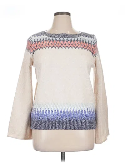 Pre-owned Rafaella Pullover Sweater In White