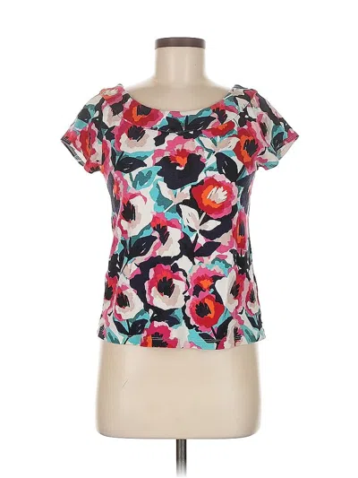 Pre-owned Rafaella Short Sleeve Blouse In Blue