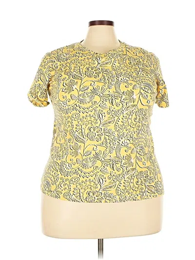 Pre-owned Rafaella Short Sleeve T-shirt In Yellow