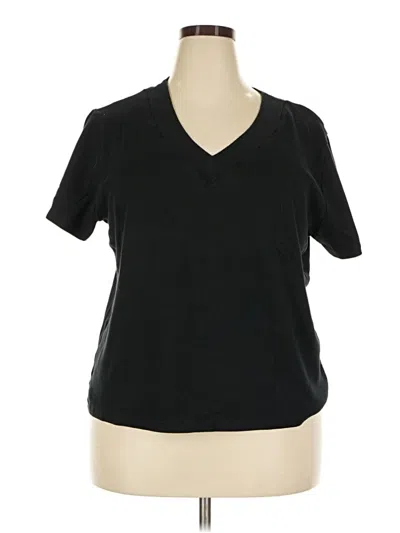 Pre-owned Rafaella Short Sleeve T-shirt In Black