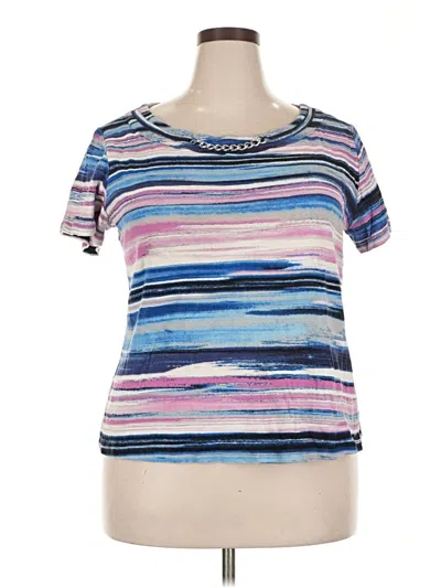 Pre-owned Rafaella Short Sleeve T-shirt In Blue