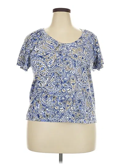 Pre-owned Rafaella Short Sleeve T-shirt In Blue