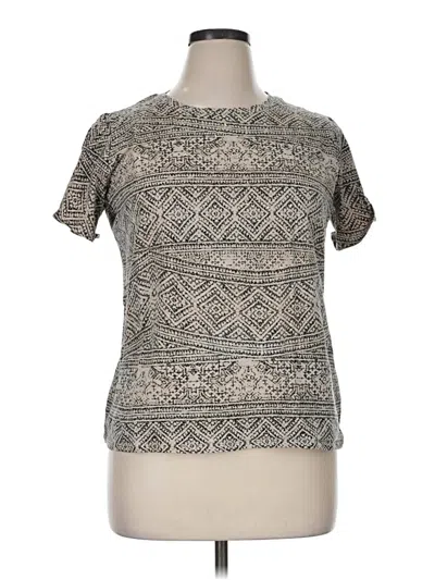 Pre-owned Rafaella Short Sleeve T-shirt In Gray