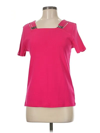 Pre-owned Rafaella Short Sleeve T-shirt In Pink