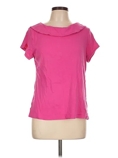 Pre-owned Rafaella Short Sleeve T-shirt In Pink