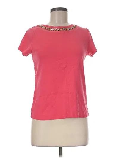 Pre-owned Rafaella Short Sleeve T-shirt In Pink