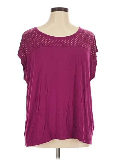 Pre-owned Rafaella Short Sleeve T-shirt In Purple
