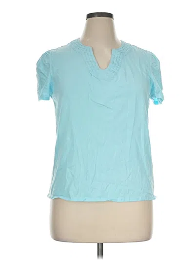 Pre-owned Rafaella Short Sleeve T-shirt In Teal