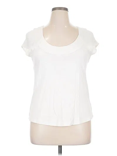 Pre-owned Rafaella Short Sleeve T-shirt In White