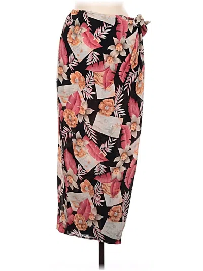 Pre-owned Rafaella Silk Skirt In Black