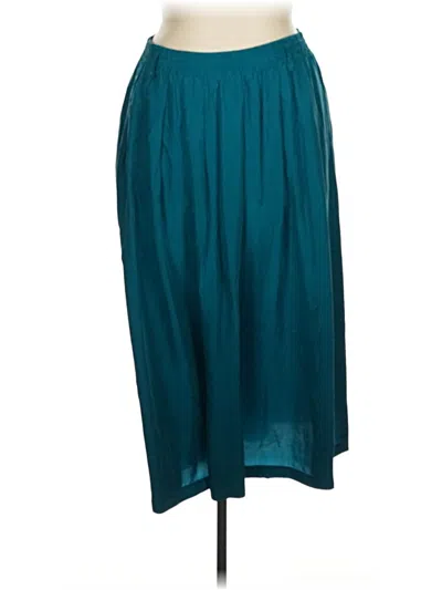 Pre-owned Rafaella Silk Skirt In Blue