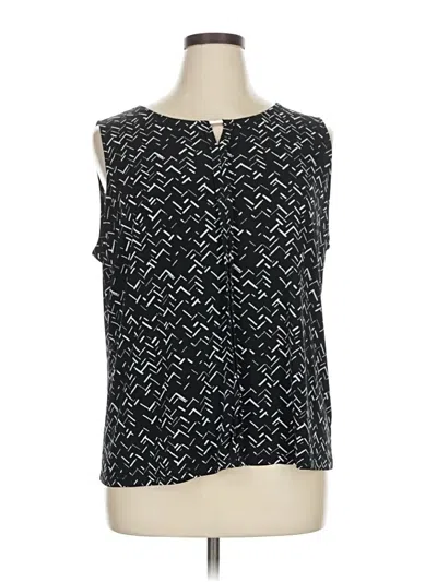 Pre-owned Rafaella Sleeveless Blouse In Black