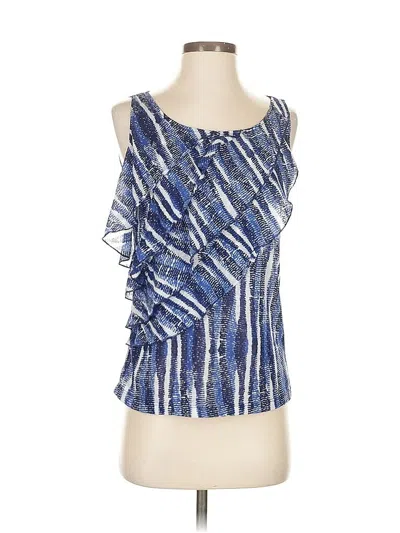 Pre-owned Rafaella Sleeveless Blouse In Blue
