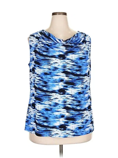 Pre-owned Rafaella Sleeveless Blouse In Blue