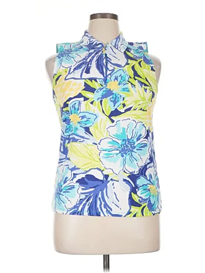 Pre-owned Rafaella Sleeveless Blouse In Blue