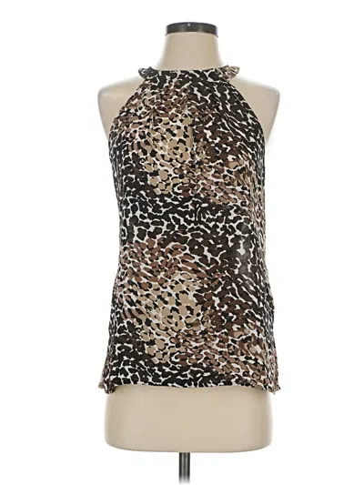 Pre-owned Rafaella Sleeveless Blouse In Brown