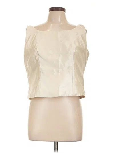 Pre-owned Rafaella Sleeveless Blouse In Ivory
