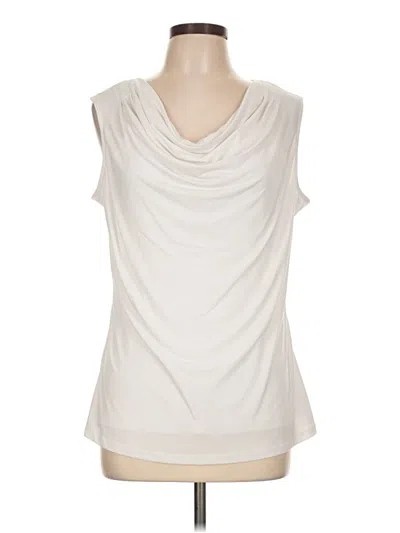 Pre-owned Rafaella Sleeveless Blouse In Ivory