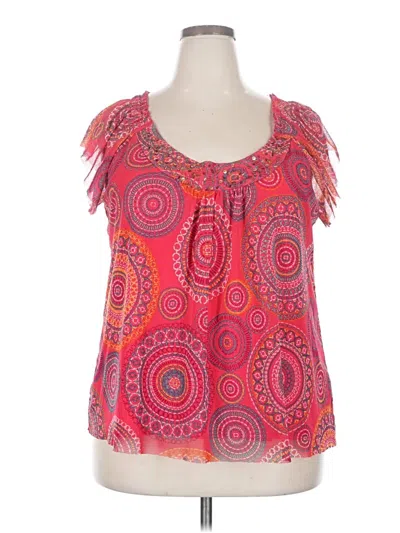 Pre-owned Rafaella Sleeveless Blouse In Pink