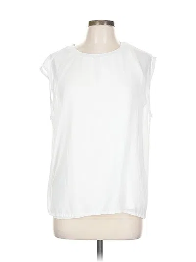 Pre-owned Rafaella Sleeveless Blouse In White