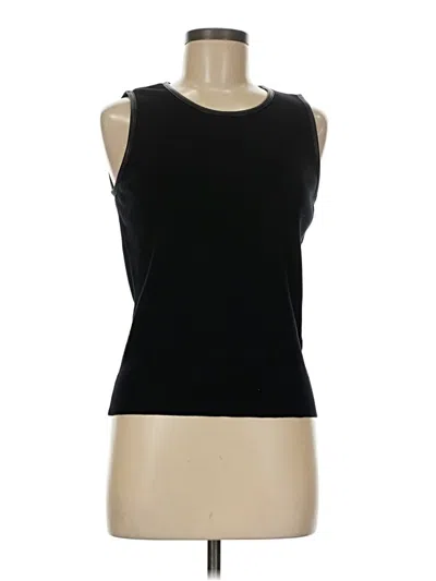 Pre-owned Rafaella Sleeveless Top Black Boatneck Tops