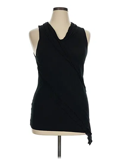 Pre-owned Rafaella Sleeveless Top Black Cowl Neck Tops