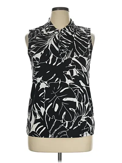 Pre-owned Rafaella Sleeveless Top Black Halter Neckline Tops