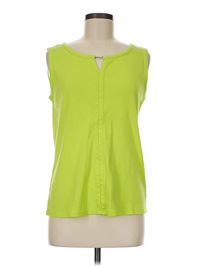 Pre-owned Rafaella Sleeveless T-shirt In Green