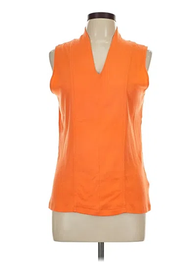 Pre-owned Rafaella Sleeveless T-shirt In Orange