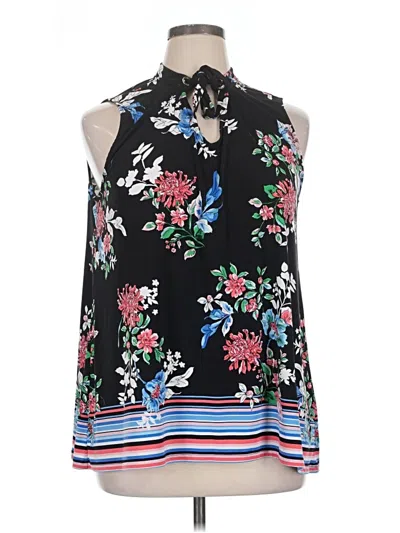 Pre-owned Rafaella Tank Top Black Halter Neckline Tops