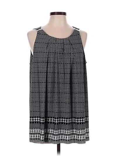 Pre-owned Rafaella Tank Top Black Halter Neckline Tops