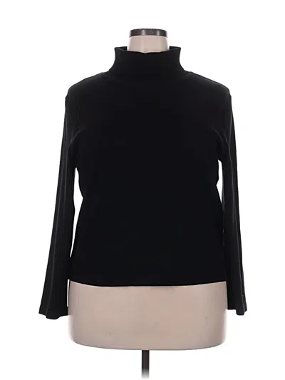 Pre-owned Rafaella Turtleneck Sweater In Black