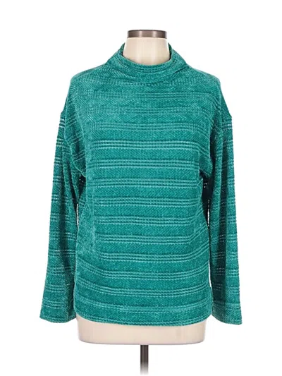 Pre-owned Rafaella Turtleneck Sweater In Blue