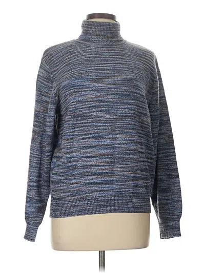 Pre-owned Rafaella Turtleneck Sweater In Blue