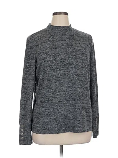 Pre-owned Rafaella Turtleneck Sweater In Gray