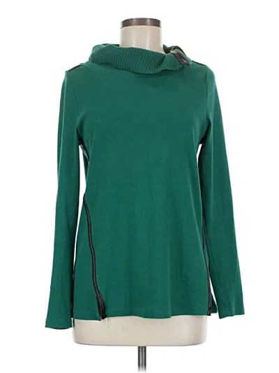 Pre-owned Rafaella Turtleneck Sweater In Green