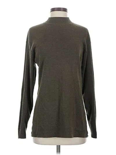 Pre-owned Rafaella Turtleneck Sweater In Green