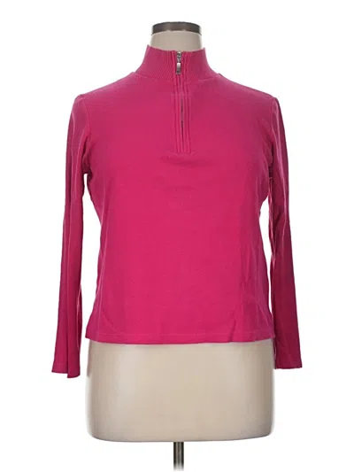 Pre-owned Rafaella Turtleneck Sweater In Pink