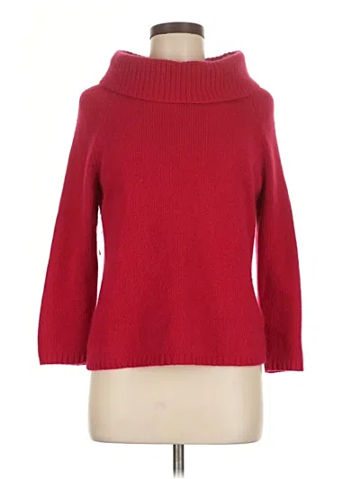 Pre-owned Rafaella Turtleneck Sweater In Red