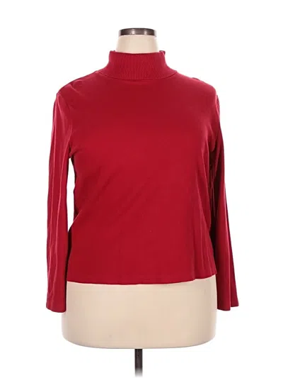 Pre-owned Rafaella Turtleneck Sweater In Red