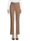 Rafaella Women's Solid Crepe Pants In Fossil