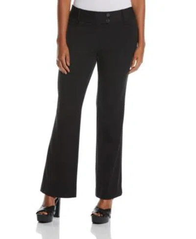 Rafaella Womens Curvy Fit Boot Cut Pants In Summer Straw