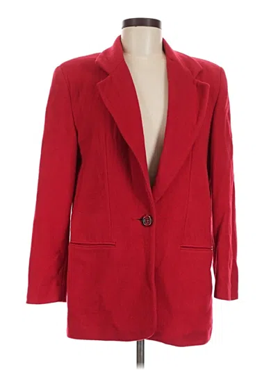 Pre-owned Rafaella Wool Blazer Jacket In Red