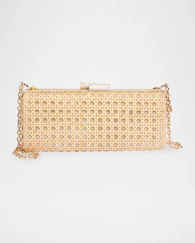 Rafe Alessandra Cutout Woven Long Clutch Bag