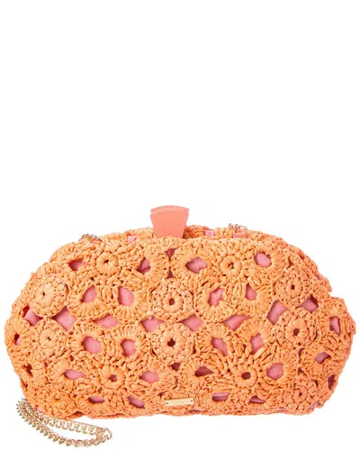 Rafe Aya Raffia Clutch In Orange