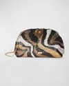 Rafe Aya Sequined Frame Clutch In Black/ Gold Multi