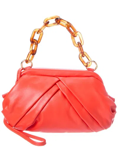 Rafe Brooke Leather Clutch In Red