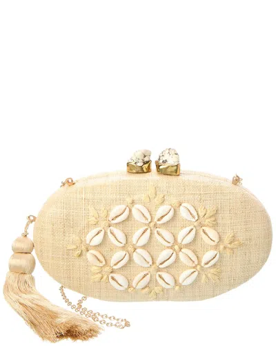 Rafe Rafé Joanna Straw Clutch In Brown
